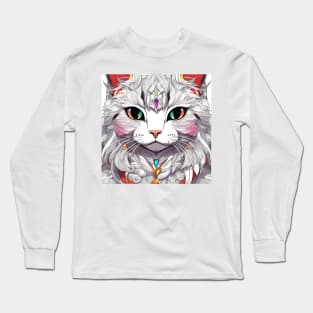 Beautiful silver cat Long Sleeve T-Shirt